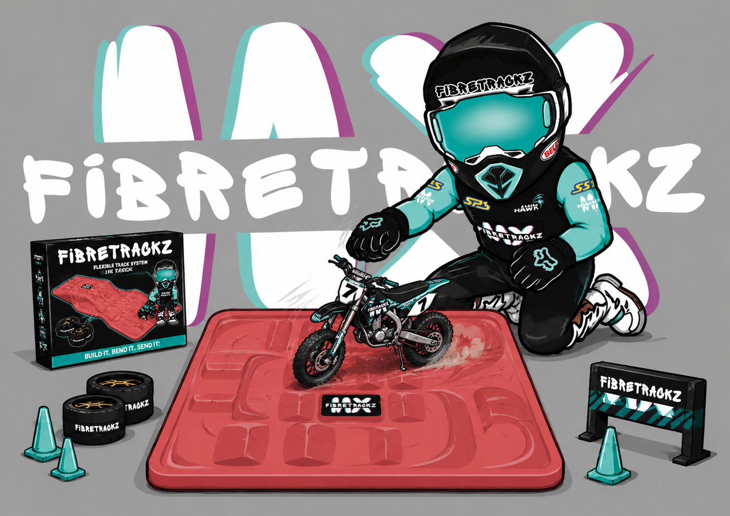 Fibretrackz motocross track background